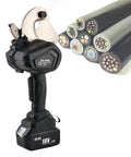 Ratcheting Cable Cutter Kit With Cleaning Brush, Rechargeable Hydraulic Wire Cutter For Copper And Aluminum Armored Cables, Clean Precise Cuts Fast, EC-54M next to cut copper and aluminum cables.