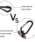 Comparison between plastic clip and aluminum clip of Boat Kill Switch Lanyard Replacement Tether 54 Inch Blue For Outboard Boats.