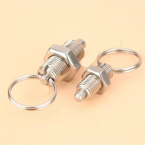 Heavy Duty Stainless Steel Retractable Index Plungers With Pull Ring Locking Pins For Cnc Machining And Woodworking Jigs M8 M10 M12 M16 M20 Jobsite Ready Assembly Fixtures