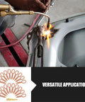 Dent Puller Kit Pro Grade With Iron Shaping Tabs for auto body sheet metal repair in use, showing welding tool on metal