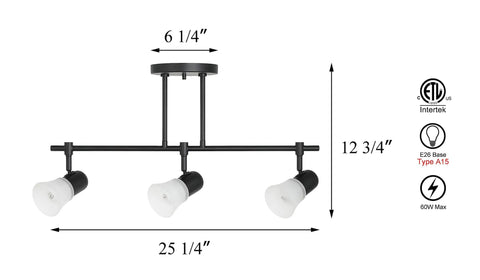 Three Light Kitchen Track Lighting Kit With Adjustable Heads For Islands And Ceilings Go To Modern Glass Shade In Brushed Nickel Finish A Versatile Hanging Fixture With Product Dimensions