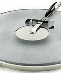 13 Inch Soapstone Pizza Stone With Stainless Steel Tray And Cutter, Oven And Broiler Safe To 600F, Moisture Wicking Porous Stone