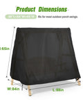 All Weather Outdoor Swing Cover Waterproof Heavy Duty Fit 88 Inch Long 84 Inch Wide 65 Inch High For A Frame Swing Set