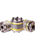 Zero Play Bellows Coupling Flows Smooth With Rock Solid Stainless Steel Flex Sleeve Paired To Aluminum Alloy Hub For Heavy Duty Cnc Parts And Vibration Damping Built Different For Long Lasting Performance No Stress, detailed view from multiple angles.