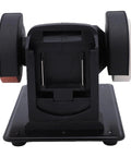 Cordless mini bench grinder featuring dual coarse and fine grind wheels for quick metal polishing and sharpening tasks.