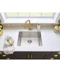 Premium Lyon Cabinet Pull With Brushed Oil Rubbed Bronze Finish Heavy Duty Pro Grade Drawer Handle 3 Inch Center To Center Spacing shown in modern kitchen.