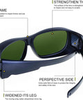 Kickass Shade 8 Welding Glasses With Wrap Around Frame For Laser Hair Removal And Shop Work Featuring Anti Scratch Coating Nonslip Grip True Uv Shield Plus Durable Build In A Solid 12 Pack showing PC frame, lens details, and design features.
