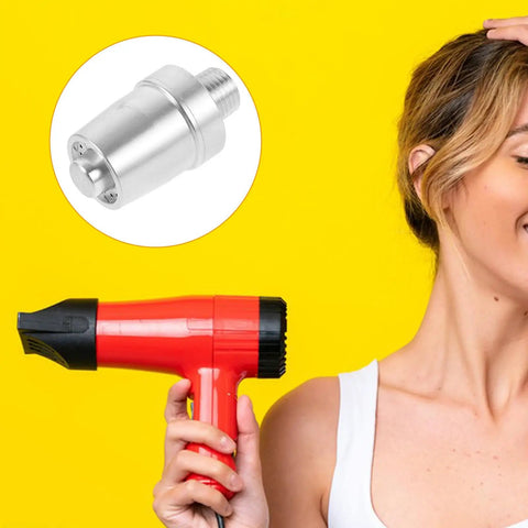 Heavy Duty Aluminum Alloy Blower Air Nozzle For Compressed Air Tools Low Noise Efficient Water Removal Replacement Accessory close-up with air blower