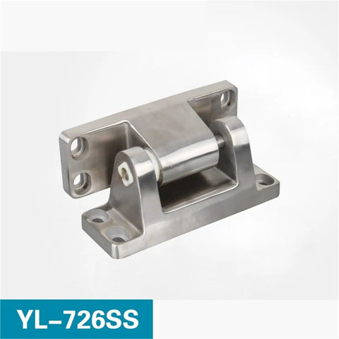 Heavy Duty Steel Door Hinge Built To Survive Freezing Days Or Sweltering Summer Heat, polished stainless steel, close-up view.