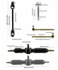 BeefedUp 29 Inch Rear Live Axle Kit components with exact measurements for Go Karts ATVs Drift Trikes 4 Wheelers DIY Upgrade