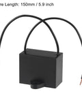 Ceiling Fan Capacitor CBB61 25uF 250V AC 2 Wires Metallized Polypropylene Film Capacitor 48x38x26mm for electric fans