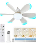 Bladeless Ceiling Fan With Lights And Remote Control Dimmable Enclosed Low Profile Mini Ceiling Fan For Semi Flush Mount Easy Install.