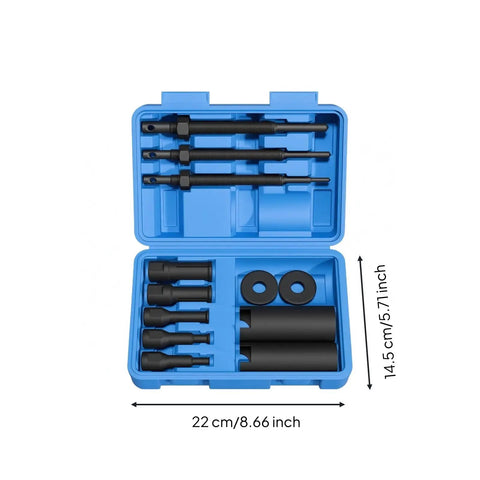 Inner Bearing Extractor Puller Tool Kit With Hardened 45 Steel Construction Includes Transport Case For Removing Housing Inner Race Bearings 9 To 23 Mm Without Hassle Performance A Game Changer For All Garage Or DIY Repair Job Getting Stuff Done, blue case