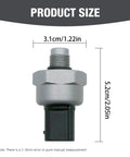 Brake fluid pressure sensor with silver threaded metal stud and black plastic housing