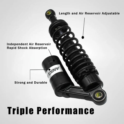 Pair 320mm Motorcycle Shocks Universal Rear Air Shock Absorbers For Off Road Bikes Street Bikes ATVs 150cc-750cc Center Distance Fit Check