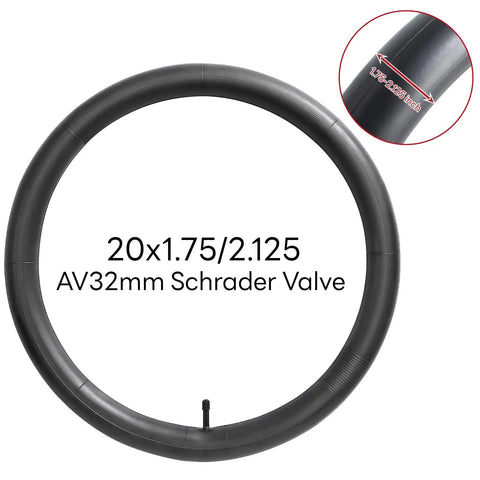 Go To 20 Inch Bike Inner Tube 1.75 To 2.125 For Mountain Road City Cruisers With Schrader Valve AV32mm Easy Install