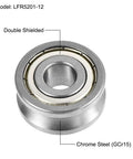 Rock Solid U Groove Track Roller Bearing Lfr5201-12 12x35x16mm showing double shielded chrome steel construction.