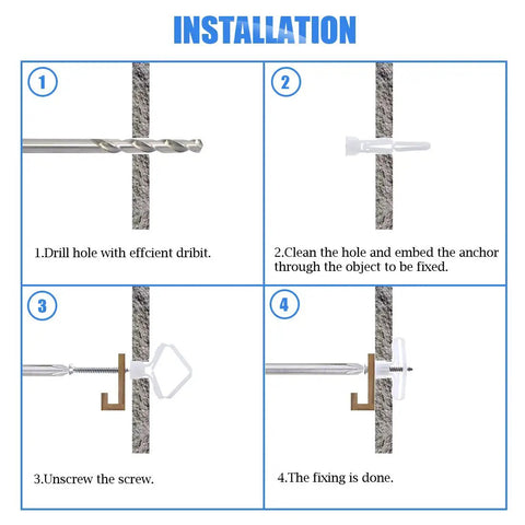 Installation steps for 212 Piece Tough As Nails Phillips Flat Head Self Tapping Screw And Ribbed Wall Anchor Assortment Kit