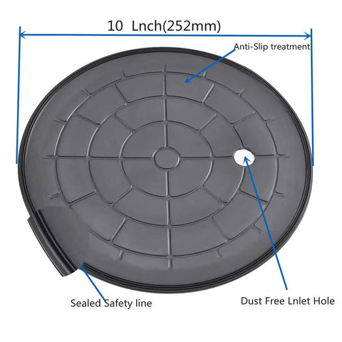 Heavy Duty 9 Inch Vacuum Concave Suction Cup for Granite and Glass Lifting with Metal Handle showing anti-slip treatment and sealed safety line.