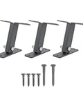 Heavy Duty Roof Riser Bracket Adjustable Angle 0 To 90 Degrees With Grippy Non Slip Rubber Pad, stainless steel mount with included screws.