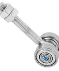 Heavy Duty Sliding Door Wheel Roller Kit With Double Bearing Steel Trolley Carriage For Smooth Operator Silent Gliding Built Tough Hanging Track Pulleys Quick Swap Window And Closet Hardware with chrome-colored bolt and bearings.