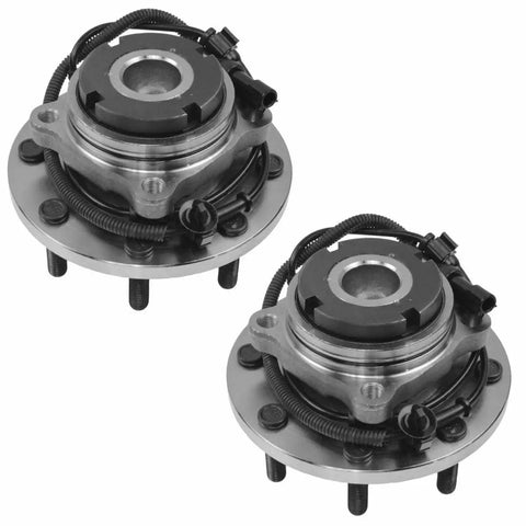 Straight Swap Front Pair Wheel Hub And Bearing Assembly Direct Bolt On For Ford F250 F350 F450 F550 Super Duty 1999 To 2004 close-up view
