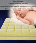 Premium High Density Polyester Acoustic Foam Panels, 45 Pack sound absorbing wall tiles in yellow for bedroom noise reduction.