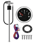 Top Shelf Marine Fuel Level Sending Unit And 2 Inch Diameter Fuel Gauge Kit Featuring 240-33 Ohm Output Rating for boat and trailer tanks.