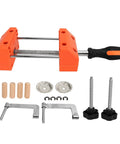 Home Table Bench Vise Clamp For Woodworking ABS And Stainless Steel Universal Clamp With Wood Pins For Bench Fixing Holding Small Pieces And Quick DIY Woodworking Tasks, orange
