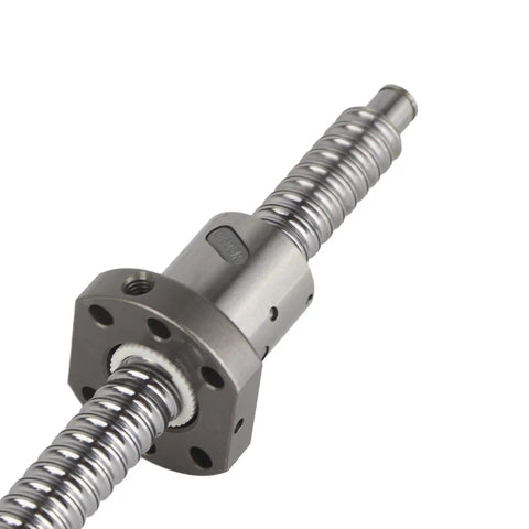 SFU1605 1000 mm Rolled Ballscrew With Anti Backlash Ballnut, steel material, close-up showing nut and thread details.