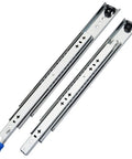 Pro Grade Heavy Duty Drawer Slides Built Tough Like A Tank Rolling Smooth As Butter With Reliable Self Locking Design For Kitchen Drawers Or Shop Storage At Sixty Centimeters Long, showing galvanized steel track.