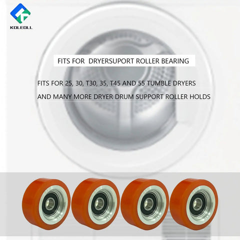 4 Pack Dryer Drum Support Rollers Replacement Kit For 70298701P 70298701 70568201 Fits Huebsch Speed Queen IPSO Tumble Dryers