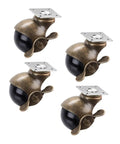 Vintage Bronze Swivel Casters Four Pack Hella Smooth Heavy Duty Two Inch Dual Ball Bearing Wheels For Home Furniture And Workshop