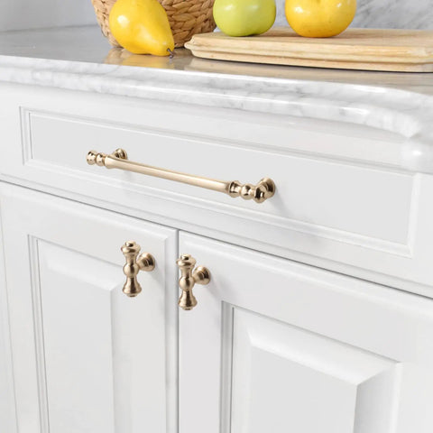 7.5 Inch Brushed Brass Kitchen Cabinet Handles 10 Pack Gold Cabinet Pulls For Cupboard And Drawer Durable Kitchen Hardware