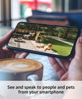 Viewing live feed of Outdoor 4 Wireless Smart Security Camera System With 1080p HD Day And Night Vision Two Way Talk on smartphone