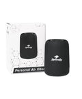 Personal Smoke Air Filter With Replaceable Cartridges For Ultimate Odor Control Black Unit With Packaging