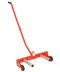 Heavy Duty Adjustable Tire Wheel Dolly Full Size Cart Rock Solid 660 Lbs Capacity Smooth Rollin garage dolly with red tubular steel frame.