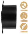 Kisangel Abs Duct Connector Flange With Square Base For Dust Collection Hose And Ventilation Systems, 120mm black ABS plastic design.