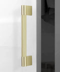 Boss Level Brushed Brass Cabinet Pulls Featuring A Knurled Grip Texture Premium Kitchen Drawer Handles With Damn Tough Corrosion Defense Solid 10 Pack close-up view showing knurled texture.