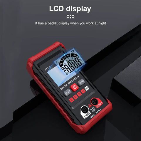 Smart Automatic Digital Multimeter 2000 Count With Non Contact Voltage Tester featuring backlit LCD display for clear nighttime use