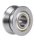 V Groove Ball Bearing Guide Pulley featuring 15mm inner bore and 41mm outer diameter, sealed for 20mm shafts.