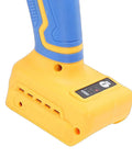 Close-up of the battery pack for Badass Cordless Cut Off Tool Featuring Heavy Duty Brushless Motor And Hella Fast 19000 Rpm Speed.