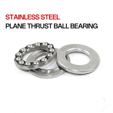 Heavy Duty Stainless Steel 304 And 440 Thrust Ball Bearing For Heavy Machinery With Smooth Operator Performance And Plug And Play Installation At 80X140X44 mm, showing precision balls and raceways.