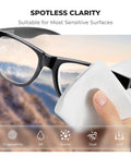 K&F CONCEPT 6-pack microfiber lens cleaning cloths, white and grey, for glasses and camera lenses