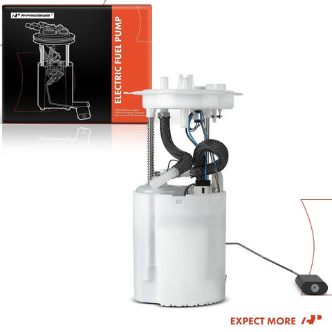 Electric Fuel Pump Module Assembly For Audi Q3 And Volkswagen Tiguan 2.0L Engine, detailed view with connectors and packaging.