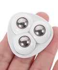 Adhesive Ball Caster Wheels For Furniture Flat Mount ABS Material 20 Lbs Load Per Wheel Mini Universal Castors, white, close-up