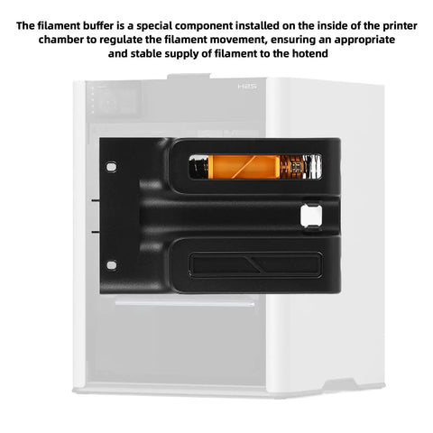 Hassle Free Filament Buffer Replacement Built For Bambulab H2S, black replacement part ensuring smooth filament feed.
