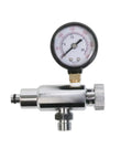 Stainless steel Second Stage Regulator Adjustment Tool with 300 PSI gauge for dive maintenance