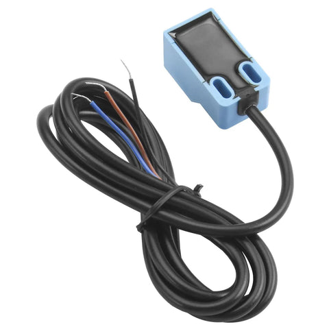 Square Inductive Proximity Sensor Switch Non Shield Type SN04 P2 With 5mm Detection Distance, blue body, three-wire cable