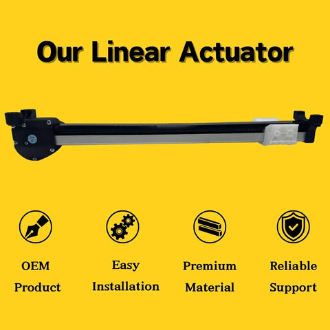 Kaidi KDPT007 Linear Actuator Motor For Power Recliner Lift Chair showing smooth design and durable materials on a yellow background.